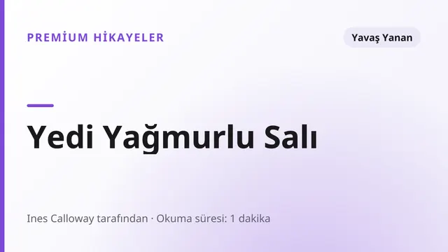 Yedi Yağmurlu Salı - Yavaş Yanan seks hikayesi