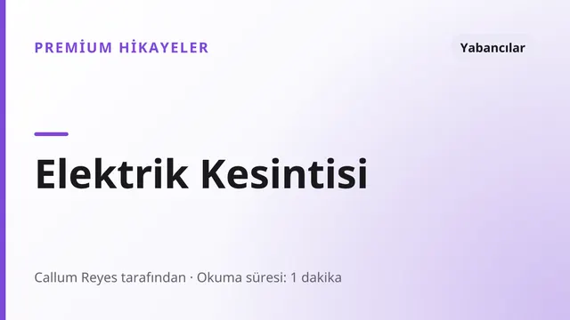 Elektrik Kesintisi - Yabancılar seks hikayesi