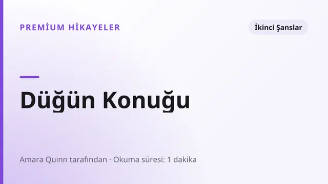Düğün Konuğu - İkinci Şanslar seks hikayesi