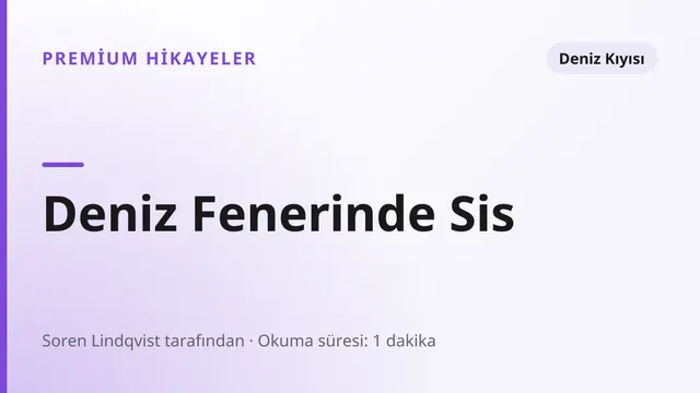 Deniz Fenerinde Sis - Deniz Kıyısı seks hikayesi
