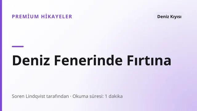 Deniz Fenerinde Fırtına - Deniz Kıyısı seks hikayesi