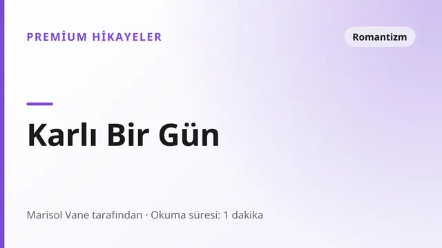 Karlı Bir Gün - Romantizm seks hikayesi