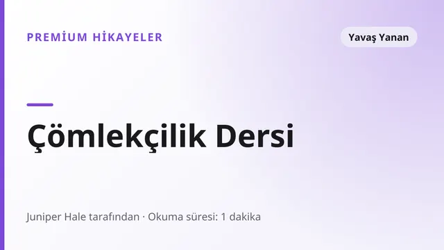 Çömlekçilik Dersi - Yavaş Yanan seks hikayesi